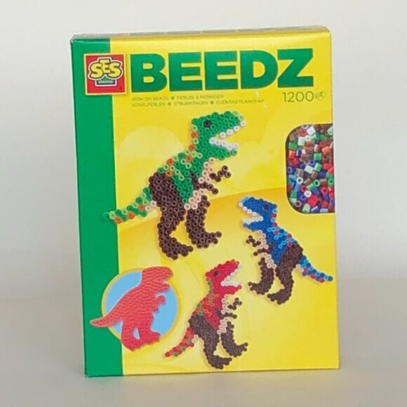 New in Box SES Creative Iron on Beads Set-Dinosaurs T-Rex1200 Pcs For Age 5+ - Picture 10 of 15